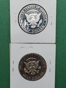lot 188 image: 2000-S 90% Silver Proof & 1980-S Proof Clad Kennedy Half Dollars