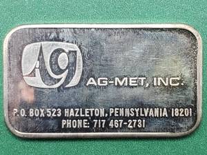 lot 198 image: 1 Troy Oz 70s Silver Art Bar--.999  Silver