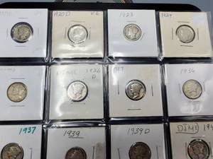 lot 220 image: 20 Mercury Dimes