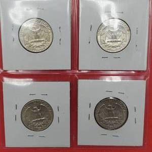 lot 226 image: 4 Washington Quarters--90% Silver