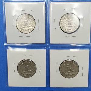 lot 228 image: 4 Washington Quarters--90% Silver
