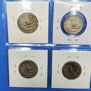 lot 230 image: 4 Washington Quarters--90% Silver