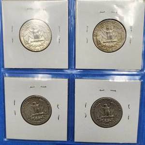 lot 232 image: 4 Washington Quarters--90% Silver