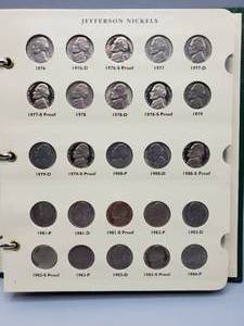 lot 259 image: Complete 1976-2015 Jefferson Nickel Collection--includes 125 coins with 40 PROOFS Appear all Higher Grade