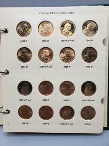 lot 272 image: Complete Set Sacagawea Dollars 2000-2008 PLUS Native American Series 2009-2019--Includes ALL PROOFS, 62 Coins