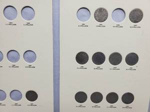 lot 273 image: 34 Liberty Head V Nickels, includes Album Shown