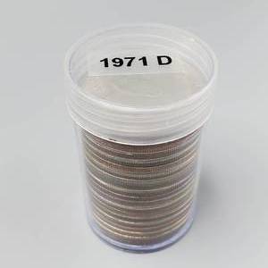 lot 289 image: 1 Roll of 20 1971-D Eisenhower Silver Dollars in Tube