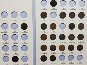 lot 305 image: Indian Head Cent Album with 23 different dates