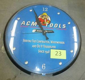 lot 23 image: Acme Tools clock