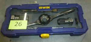 lot 26 image: Irwin threading die stocktap wrench pitch gages