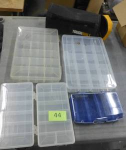 lot 44 image: Group of storage boxes and bag