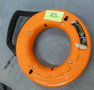 lot 45 image: Klein tools 65 ft fish tape 18 inch