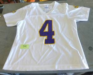 lot 94 image: Womens Medium Vikings Favre jersey