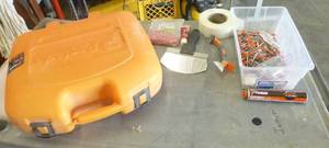 lot 107 image: Paslode CF-325 30 degree cordless framing nailer plus supplies