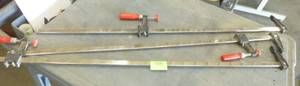 lot 118 image: Three adjustable wood clamps