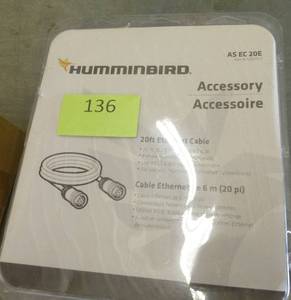 lot 136 image: Humminbird fish locator 20ft ethernet cable
