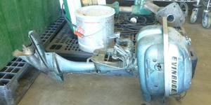lot 153 image: Vintage Evinrude Lightning motor