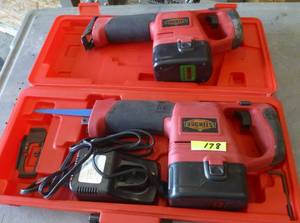 lot 178 image: Two Cordless Reciprocating saws 18V - tested, works