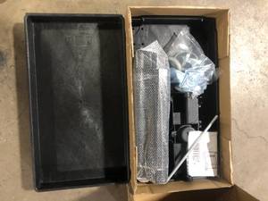 lot 1 image: Karl home 2 Tier Large 550 lbs. Capacity Shelf Plastic Utility Cart with Wheels Black Customer Returns See Pictures
