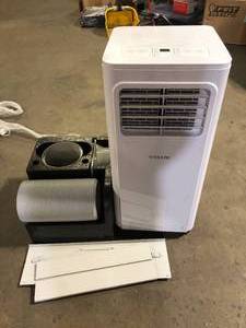 lot 3 image: Vissani 5,000 BTU 115-Volt Portable Air Conditioner for 150 sq. ft. Rooms with Dehumidifier and Remote in White Customer Returns See Pictures