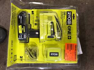 lot 27 image: RYOBI 150-Watt Push Button Start Power Source and Charger for ONE 18-Volt Battery Generator with 2.0 Ah Battery Customer Returns See Pictures