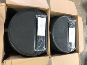lot 28 image: Lot of RTS Home Accents 50 Gal. Rain Barrel Black Colour with Plastic Spigot  Customer Returns See Pictures
