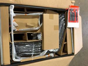 lot 29 image: Hampton Bay Textilene C-Spring Chairs No Table  Customer Returns See Pictures