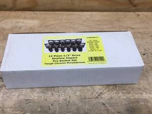 lot 62 image: Power Built 12 Piece 12 Drive Shallow Impact Pro Socket Set