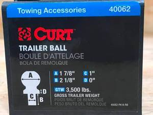 lot 91 image: Curt Trailer Ball Model # 40062 0806248.01