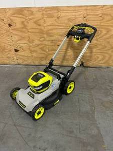 lot 121 image: RYOBI 40V HP Brushless 21 in. Cordless Battery Walk Behind Self-Propelled Lawn Mower (Tool Only)