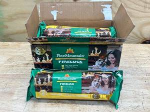 lot 124 image: PINE MOUNTAIN Box of 4-  Fire Logs (each burn up to 2 hours)