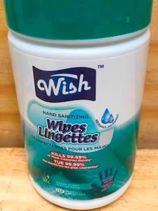 lot 111 image: Lot of 2 - Hand Sanitizing Wipes (80 wipes per container)