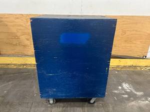 lot 135 image: Wood Construction Box on Casters