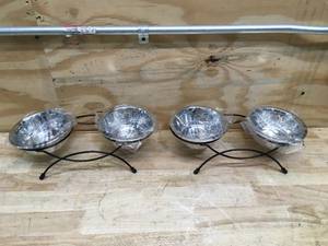 lot 183 image: Lot of 2 - Smart Home Stainless Steel Pet Diner Set