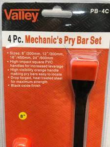 lot 58 image: Valley 4 Piece Mechanics Pry Bar Set Model # PB-4C