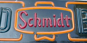 lot 5 image: Vintage Schmidt Cold Beer Sign