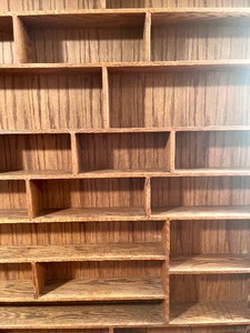 lot 110 image: Custom Built Walnut Display Shelf