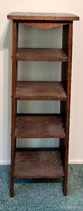 lot 54 image: Arts & Crafts Style Tall Magazine Stand