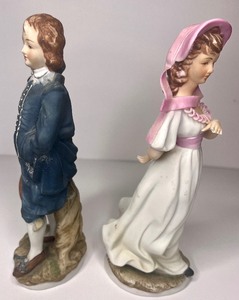 lot 163 image: Lefton Boy & Girl Porcelain Figurines