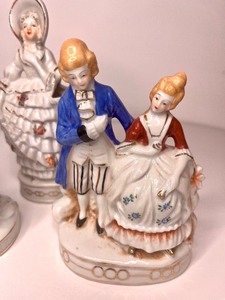 lot 161 image: Three Hand Painted Japan Porcelain Figurines