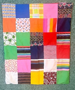 lot 157 image: Fun Patchwork Quilt Top Pillow Case