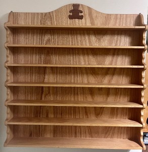 lot 76 image: Custom Made Wood Display Shelf