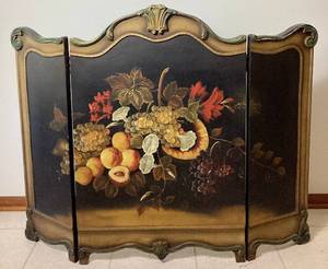 lot 27 image: Vintage Fireplace Screen - Three Panel