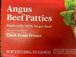 lot 27 image: E - Good & Gather Angus Beef Patties