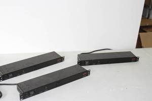 lot 93 image: Lot of 3 - APC SurgeArrest 9-Outlet Rackmountable Surge Protector Power Outlet Strips