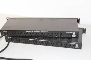 lot 97 image: Pair of JuiceGoose Juice Goose Multi-Outlet Rack Mounted AC Power Strips  Power Distribution Units