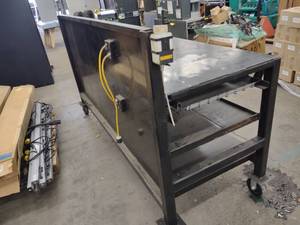 lot 35 image: Heavy Duty Steel Work Cart with Vis...