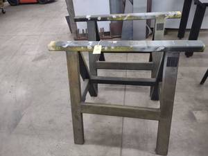 lot 71 image: Heavy Duty Steel Saw Horses, 37 Hi...