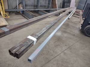 lot 113 image: (2) Steel Tubes, 2x2x14x20 & 10...