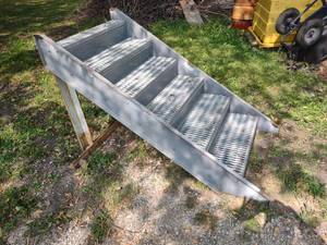 lot 163 image: Galvanized Stairway, 36 Wide, 32 ...